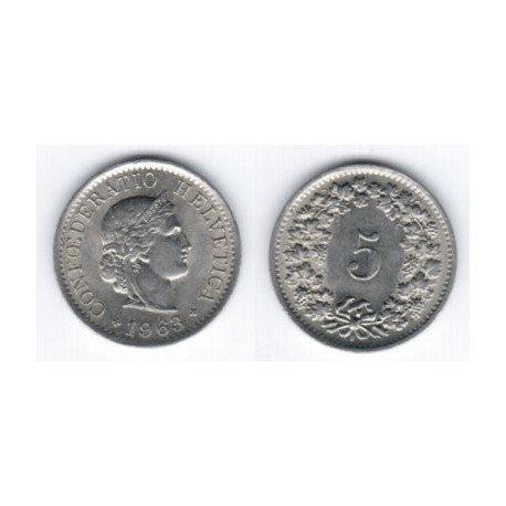 (26) Suiza. 1963. 5 Rappen (MBC)