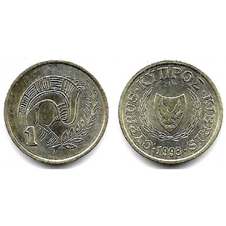 (53.3) Chipre. 1993. 1 Cent (SC)