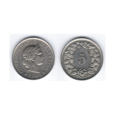(26) Suiza. 1962. 5 Rappen (MBC)