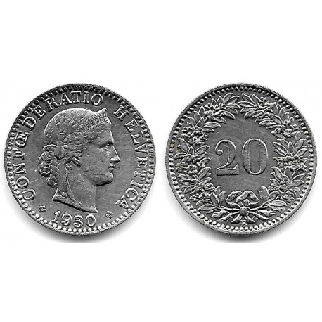 (29) Suiza. 1930B. 20 Rappen (MBC+)