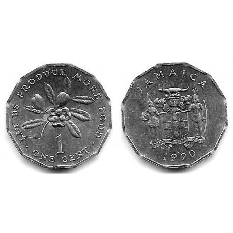 (64) Jamaica. 1990. 1 Cent (SC-)