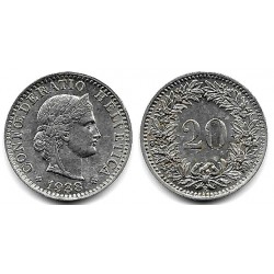 (29) Suiza. 1938B. 20 Rappen (EBC)