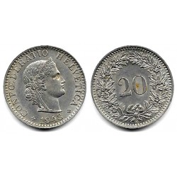 (29a) Suiza. 1943B. 20 Rappen (MBC)