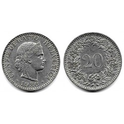 (29) Suiza. 1936B. 20 Rappen (MBC+)