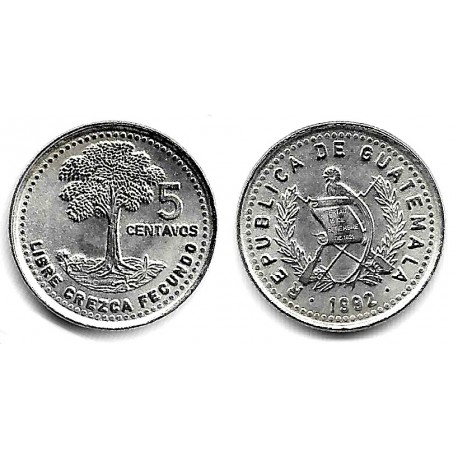 (276.4) Guatemala. 1992. 5 Centavos (SC)