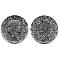 (29) Suiza. 1934B. 20 Rappen (SC)