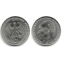 (124) Alemania. 1971(D). 2 Mark (EBC)