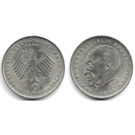 (124) Alemania. 1969(F). 2 Mark (MBC+)