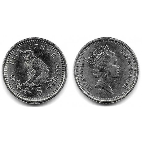 (22a) Gibraltar. 1991. 5 Pence (SC)