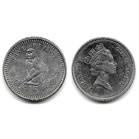 (22a) Gibraltar. 1992. 5 Pence (SC)