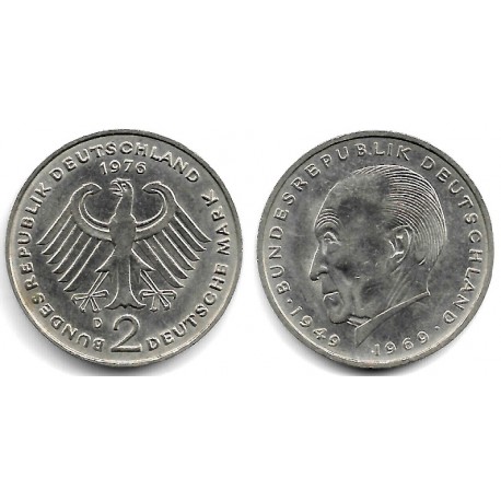 (124) Alemania. 1976D. 2 Mark (MBC+)