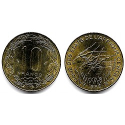 (9) Estados África Central. 1985. 10 Francs (SC)