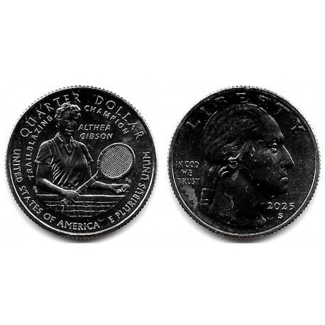 Estados Unidos de América. 2025(S). Quarter Dollar (SC) Althea Gibson
