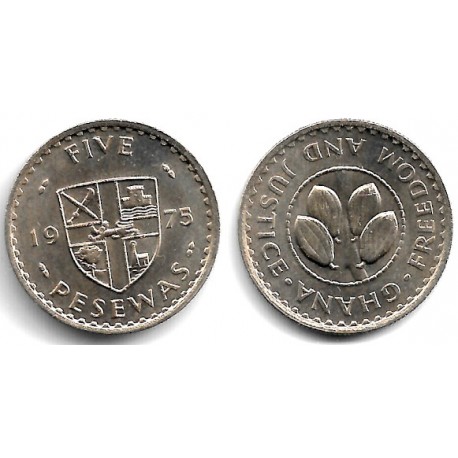 (15) Ghana. 1975. 5 Pesewas (SC)