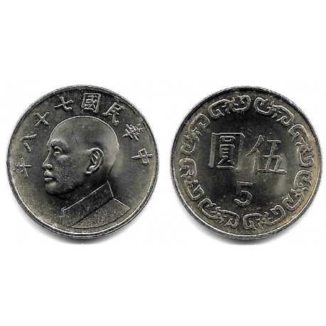 (Y552) Taiwán. 1989(78). 5 Yuan (SC)