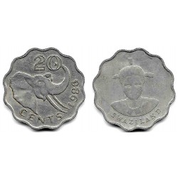 (42) Suazilandia. 1986. 20 Cents (MBC-)