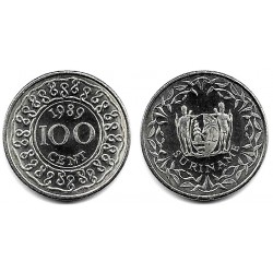 (23) Surinam. 1989. 100 Cents (SC)