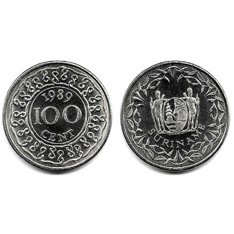 (23) Surinam. 1989. 100 Cents (SC)