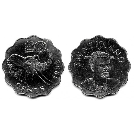 (50.2) Suazilandia. 1998. 20 Cents (SC)