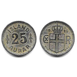 (2.1) Islandia. 1925. 25 Aurar (MBC+)