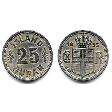 (2.1) Islandia. 1925. 25 Aurar (MBC+)