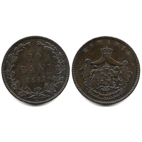 (4.2) Rumanía. 1867. 10 Bani (MBC-)