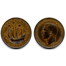 (844) Gran Bretaña. 1944. Half Penny (MBC/MBC-)