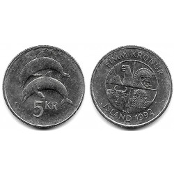 (28) Islandia. 1992. 5 Kronur (EBC+)