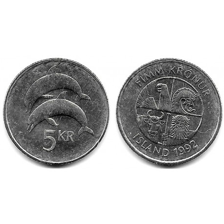(28) Islandia. 1992. 5 Kronur (EBC+)