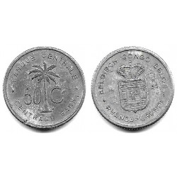 (2) Congo Belga. 1955. 50 Centimes (BC/BC+)