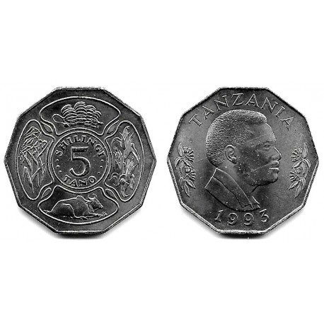 (23a.2) Tanzania. 1993. 5 Shilingi (SC/SC-)