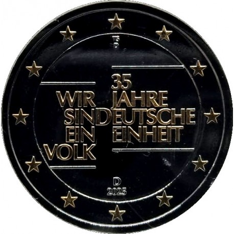 Alemania. 2025. 2 Euro (SC) Oro & Rutenio