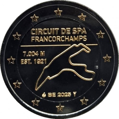 Bélgica. 2025. 2 Euro (SC) Oro & Rutenio