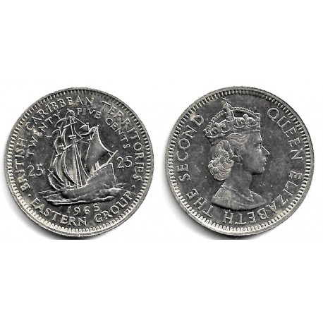(6) Estados Orientales Caribeños. 1965. 25 Cents (EBC+)