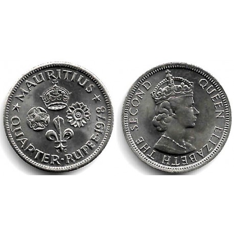 (36) Mauricio. 1978. ¼ Rupee (SC)