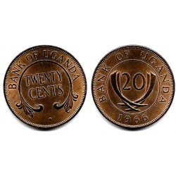 (3) Uganda. 1966. 20 Cents (SC)