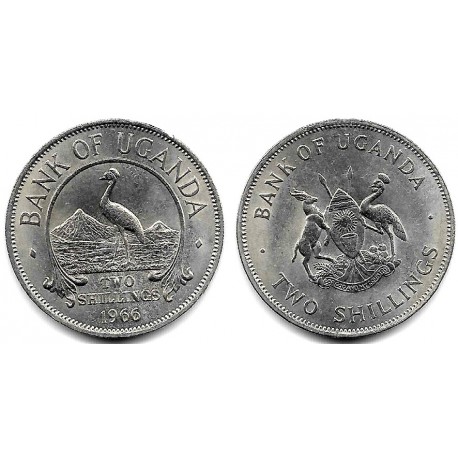 (6) Uganda. 1966. 2 Shillings (SC)