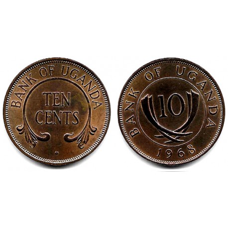 (2) Uganda. 1968. 10 Cents (SC)
