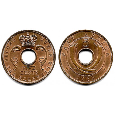 (37) África Oriental. 1963. 5 Cents (EBC+)
