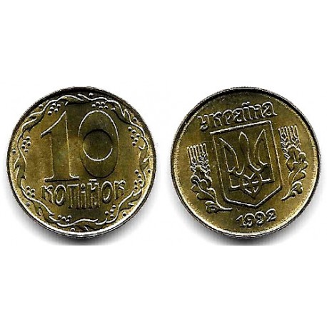 (1.1a) Ucrania. 1992. 10 Kopiyok (SC)