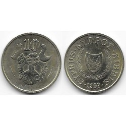 (56.3) Chipre. 1993. 10 Cents (SC)
