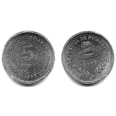 (55) Nicaragua. 1987. 5 Centavos (SC)