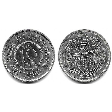 (33) Guyana. 1990. 10 Cents (SC)