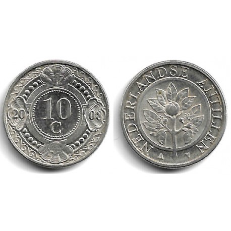 (34) Antillas Neerlandesas. 2008. 10 Cents (EBC)