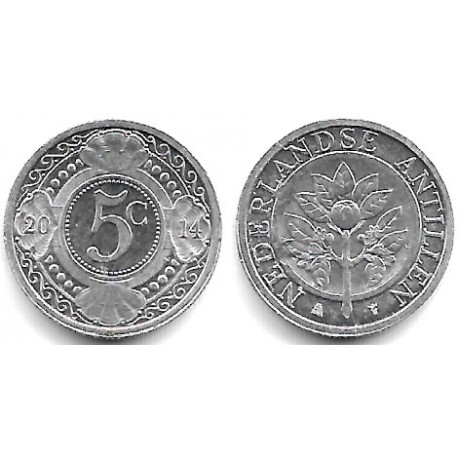 (33) Antillas Neerlandesas. 2014. 5 Cents (SC)