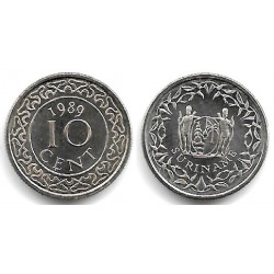 (13a) Surinam. 1989. 10 Cents (SC)