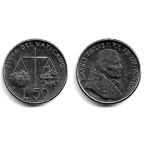 (238) Ciudad del Vaticano. 1992. 50 Lira (SC)