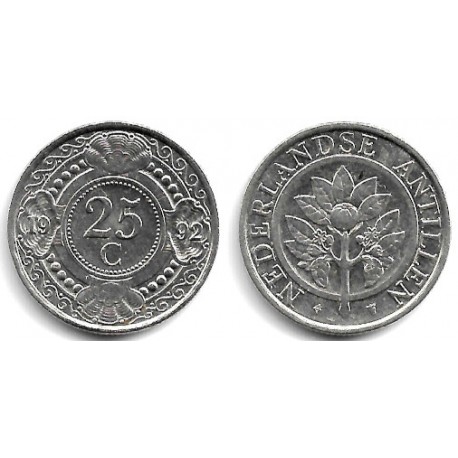 (35) Antillas Neerlandesas. 1992. 25 Cents (EBC)