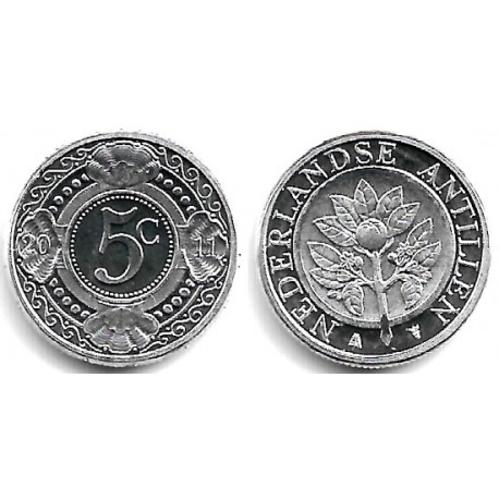 (33) Antillas Neerlandesas. 2011. 5 Cents (SC)