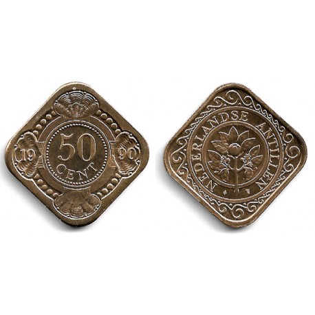 (36) Antillas Neerlandesas. 1990. 50 Cents (SC)